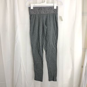 NWT Maurices Women's Gray Lace Top Legging Size Small
